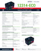 Epoch Eco Series 12V 314Ah LiFePO4 lithium battery with black casing and green accents.