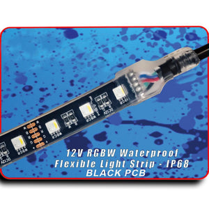 Waterproof Flexible Light Strip | RGBW Color Changing | IP68 Marine 12V Lighting