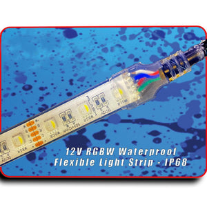 Waterproof Flexible Light Strip | RGBW Color Changing | IP68 Marine 12V Lighting
