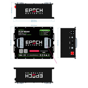 48V 65Ah Golf Cart Battery Complete Kit - Lithium (LiFePO4)