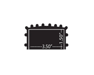 Black Gatorbak GB350 XP synthetic bunk cover profile for 2x4 flat bunks, 3.5" wide by 1.5" high.