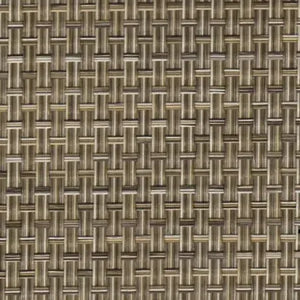 Close-up of DuraVinyl Marine Flooring, Catalina Series, showing a tightly woven tan and brown pattern.