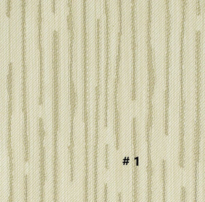 Light beige woven vinyl marine flooring with subtle vertical striped texture, 8.5' wide.