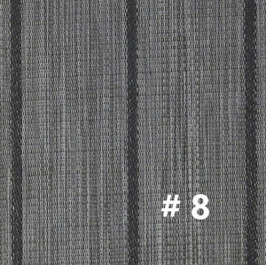 Dark gray woven marine vinyl flooring with subtle vertical stripes, suitable for boats and outdoor areas.