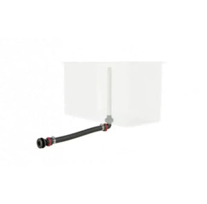 Flow-Rite Essentials Livewell Kit with black hose, red quick-lok connectors, and white standpipe in a tank.