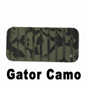 Hydro Turf Cut Groove EVA foam traction mat in Gator Camo, showing textured surface and black patterns.