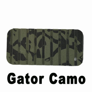 Hydro Turf Cut Groove EVA foam traction mat in Gator Camo, showing textured surface and black patterns.