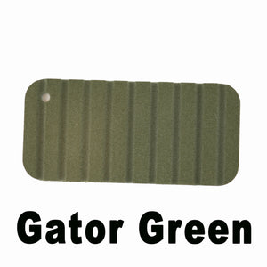 Gator Green Hydro Turf EVA foam traction mat with cut groove pattern and rounded corners.
