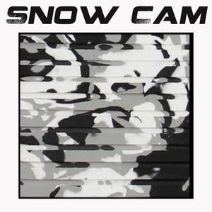Hydro Turf Cut Groove EVA foam traction mat in Snow Camo, featuring a black, white, and gray camouflage pattern.