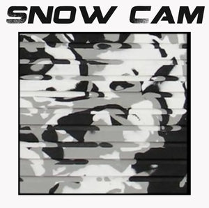 Hydro Turf Cut Groove EVA foam traction mat in Snow Camo, featuring a black, white, and gray camouflage pattern.