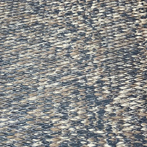 Hydro Turf 45x84" EVA foam traction mat with molded diamond cut in dark blue and tan.