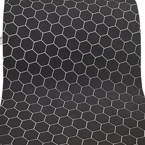 Black Hydro Turf Pro Series EVA foam mat sheet with a white hexagonal pattern, 40" x 80".