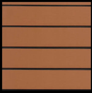 2-tone Hydro-turf sheet with wide groove teak cut design in brown and black.