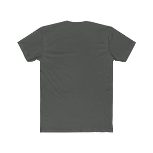 Back of a dark gray, premium fit, soft cotton Jon Yacht Old Yeller t-shirt.