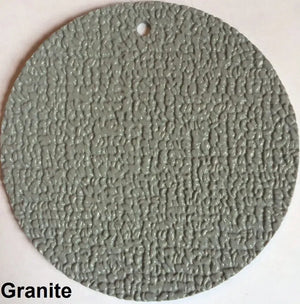 Granite gray MarineDeck 80 mil marine vinyl flooring sample with textured, slip-resistant surface.