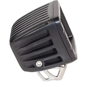 Black 2" PlashLights 40W Fishing Cube Light with a ribbed housing and silver mounting bracket.