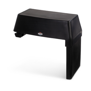 Black RPD 1422 side console kit for Jon boats, featuring a sleek, low-profile design and adjustable leg.