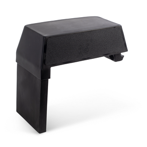 RPD 1422 black side console kit for Jon boats, featuring a textured top surface and adjustable leg.