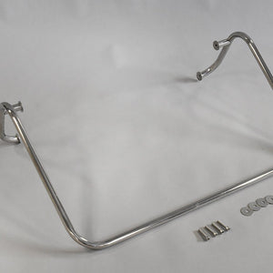 RPD 1719 SS Full Grab Rail for boat console, polished stainless steel, with mounting hardware.