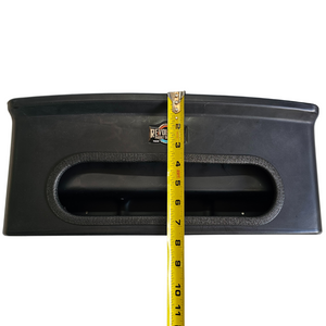 Black RPD Revolution Vertical Tackle Storage Tray with a tape measure showing its height.