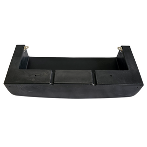 Black marine-grade plastic RPD Vertical Tackle Storage Tray with mounting brackets.