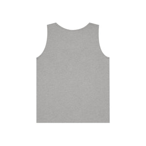 Gray cotton River Rat Tank top, classic fit, back view.