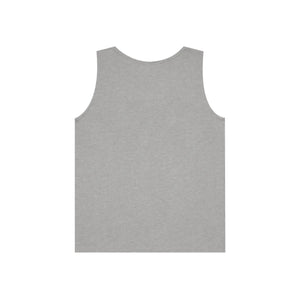 Gray cotton River Rat Tank top, classic fit, back view.
