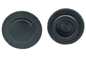 Black Sea Eagle 2" drain cover, showing the smooth top and threaded underside.