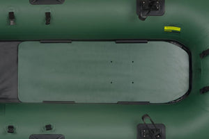 Hunter green marine plywood floorboard for Sea Eagle 285FPB inflatable fishing boat.
