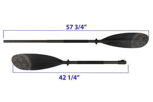 Black Sea Eagle AB51 8' 2-part paddle with carbon-fiberglass shaft and asymmetrical spoon blades.