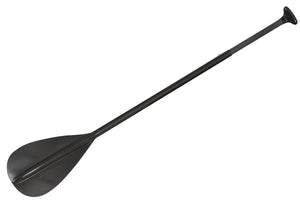 Black adjustable aluminum canoe/youth SUP paddle with ergonomic T-grip handle and modern blade.