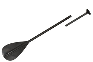 Black adjustable aluminum canoe/youth SUP paddle with ergonomic T-grip handle and modern blade.