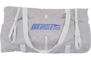 Gray Sea Eagle Boat Carry Bag for FastCat12 with blue logo and white straps.
