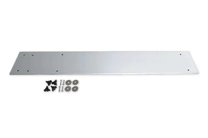 Silver corrosion-resistant aluminum Sea Eagle bow motormount for Fish Skiff, with mounting hardware.