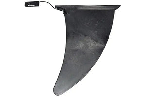 Black 9.5" Sea Eagle Large Slide In Skeg with securing lanyard for improved tracking.