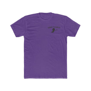 Purple Mud Yacht premium fit soft cotton t-shirt with small black logo on the left chest.