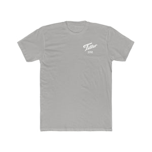Light gray combed ring-spun cotton T-shirt with "Tiller Time" graphic in white.