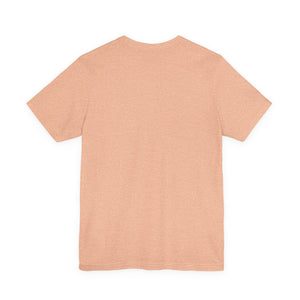 Plain peach t-shirt on a white background