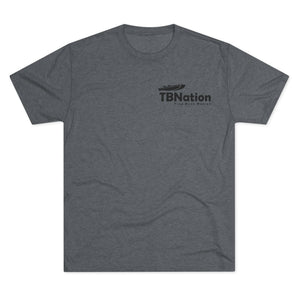 Gray t-shirt with TBNation logo on a white background