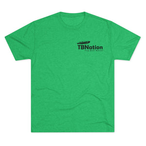 Green t-shirt with 'TBNation' logo on a white background