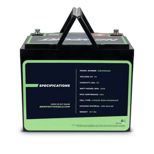 Newport 24V 50Ah Lithium (LiFePO4) Trolling Motor Battery-Marine Battery-Newport Vessels-Tiny Boat Nation