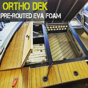OrthoDek⢠Foam Decking Sheets - Faux Teak Pre-Routed - Premium Quality-Decking-1-Tiny Boat Nation
