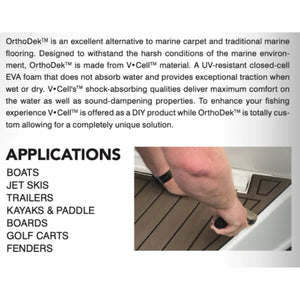 OrthoDek⢠Foam Decking Sheets - Faux Teak Pre-Routed - Premium Quality-Decking-15-Tiny Boat Nation