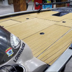 OrthoDek⢠Foam Decking Sheets - Faux Teak Pre-Routed - Premium Quality-Decking-17-Tiny Boat Nation