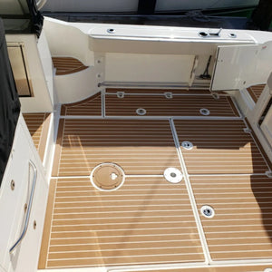 OrthoDek⢠Foam Decking Sheets - Faux Teak Pre-Routed - Premium Quality-Decking-18-Tiny Boat Nation