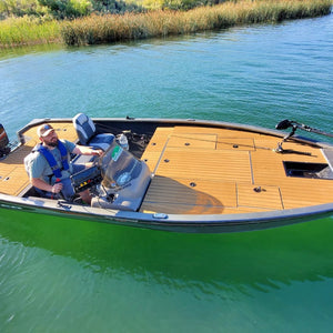 OrthoDek⢠Foam Decking Sheets - Faux Teak Pre-Routed - Premium Quality-Decking-4-Tiny Boat Nation