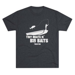 Tiny Boats N' Big Baits-T-Shirt-Tri-Blend Vintage Navy-S-5-Tiny Boat Nation