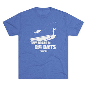 Tiny Boats N' Big Baits-T-Shirt-Tri-Blend Vintage Royal-S-3-Tiny Boat Nation