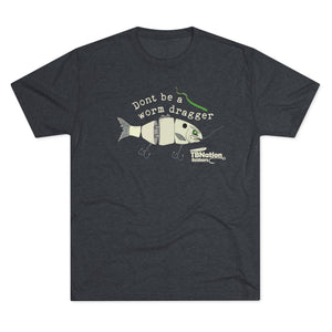 Worm Dragger-T-Shirt-Tri-Blend Vintage Navy-S-4-Tiny Boat Nation