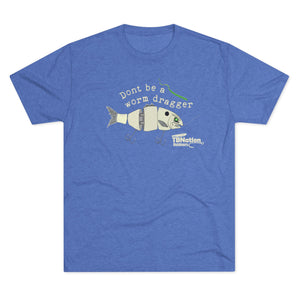 Worm Dragger-T-Shirt-Tri-Blend Vintage Royal-S-3-Tiny Boat Nation